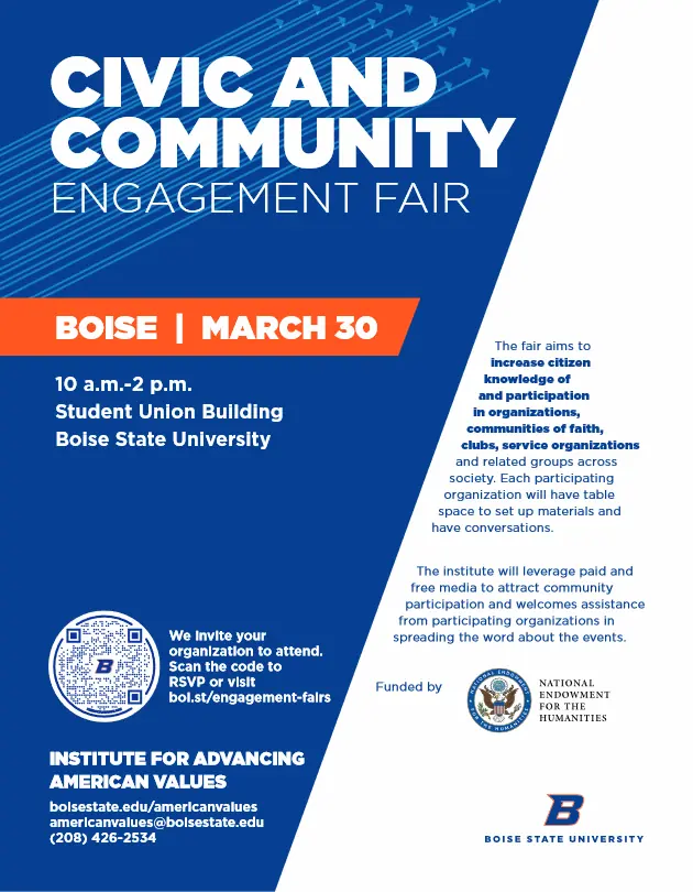 Institute for Advancing American Values Engagement Fair Flyer